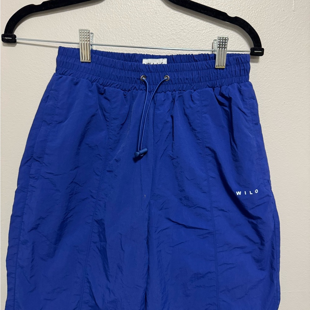 Wilo The Label Anthropologie Royal Blue Parachute Baggy Joggers - Picture 2 of 7